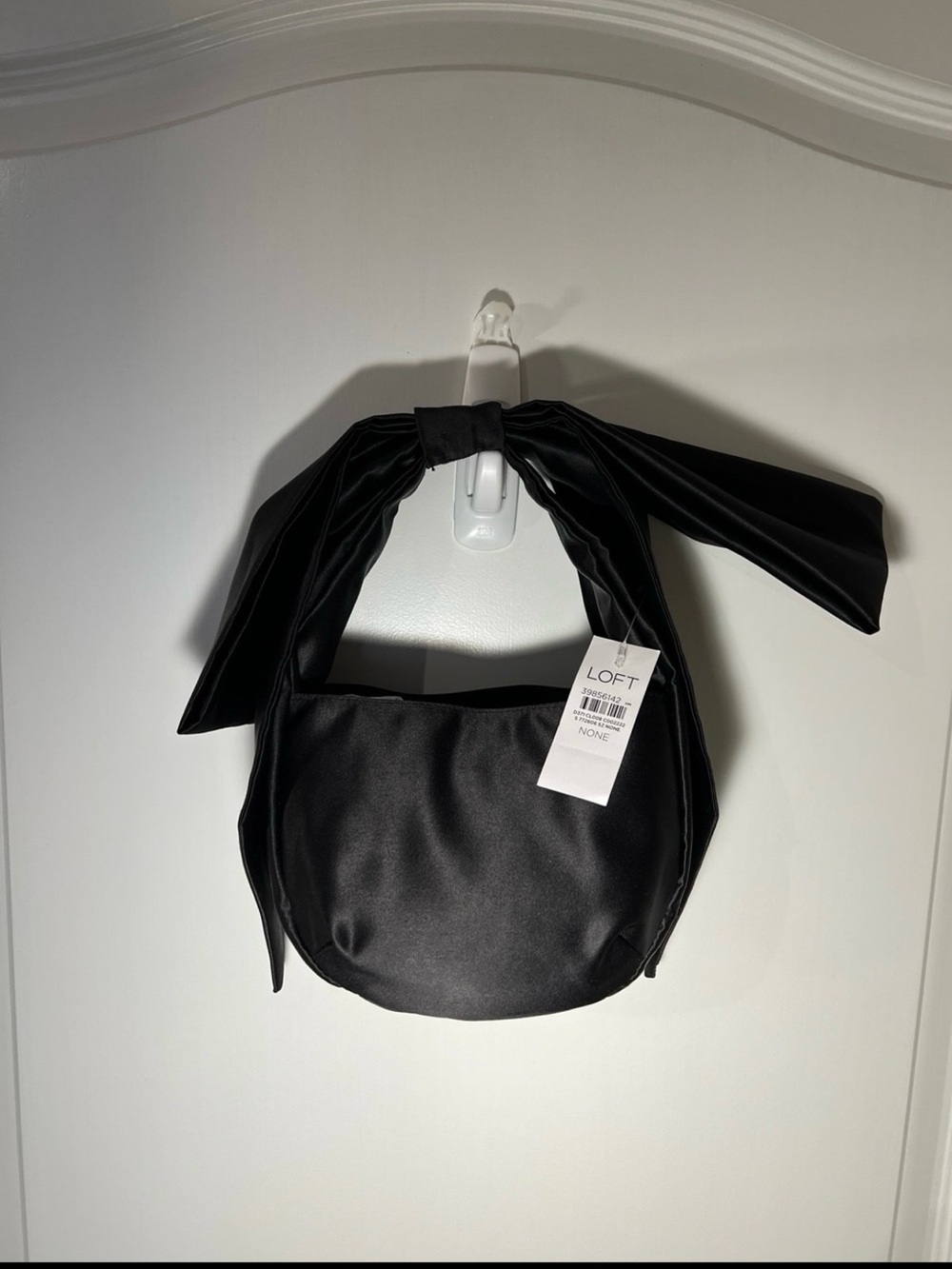 LOFT Black Bow Tie Handbag